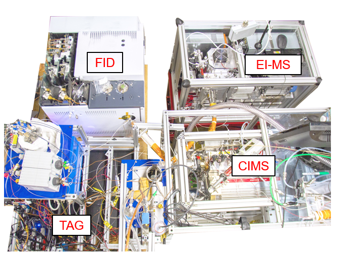 TAG–FID–CIMS instrument: GC coupled to FID, EI-ToF and iodide CIMS detectors